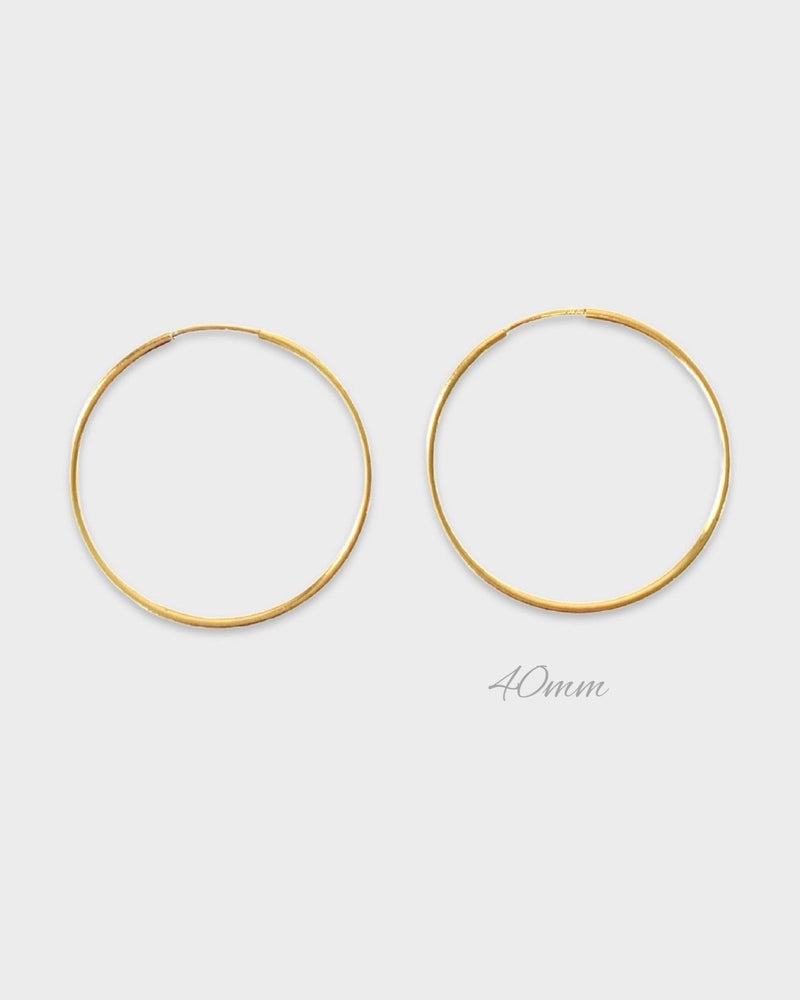 Gold infinity hoop earrings