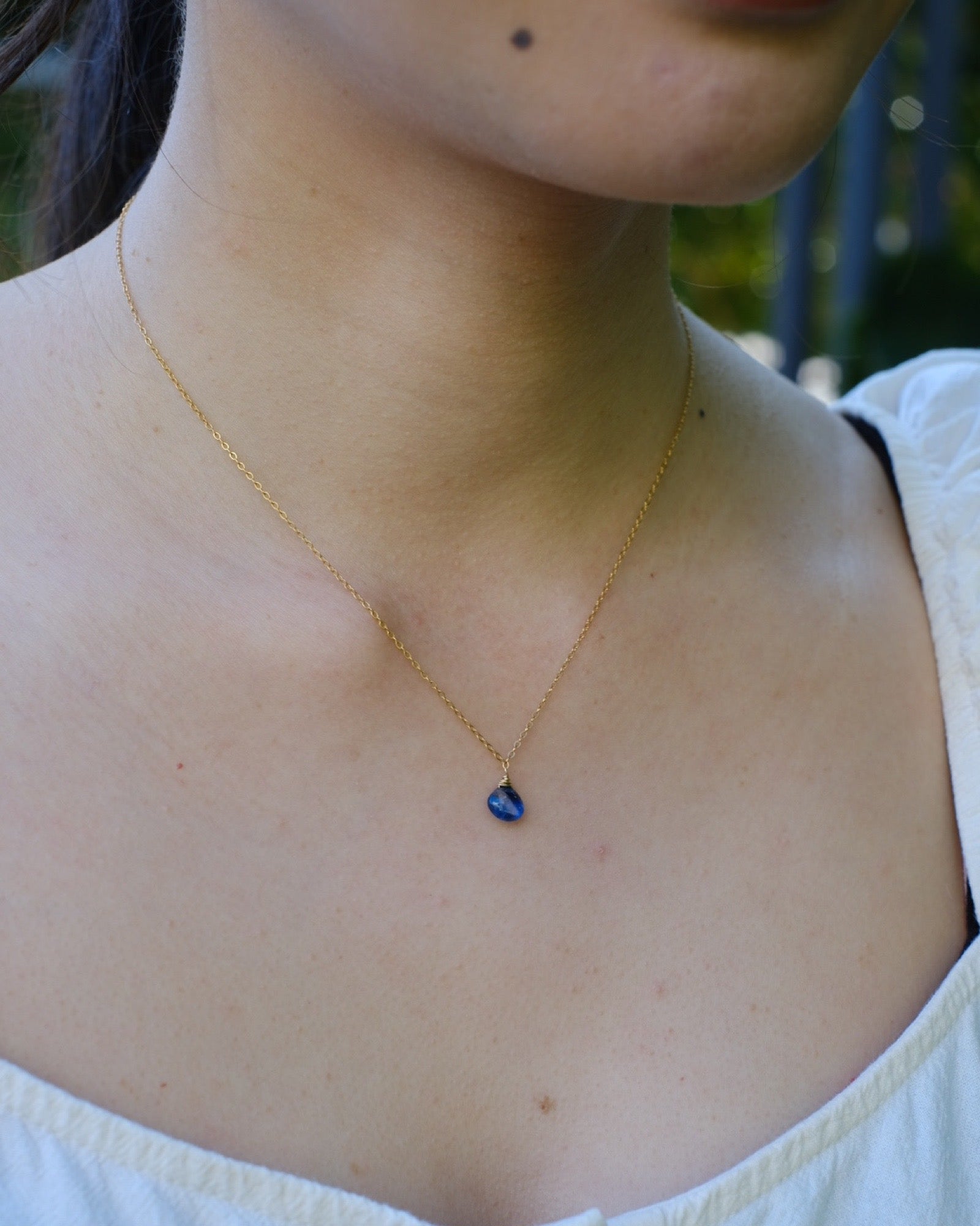 Kyanite drop necklace ERIJEWELRY