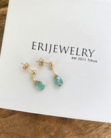 Emerald light green earrings