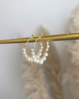 Bubble Pearl Hoop Earrings