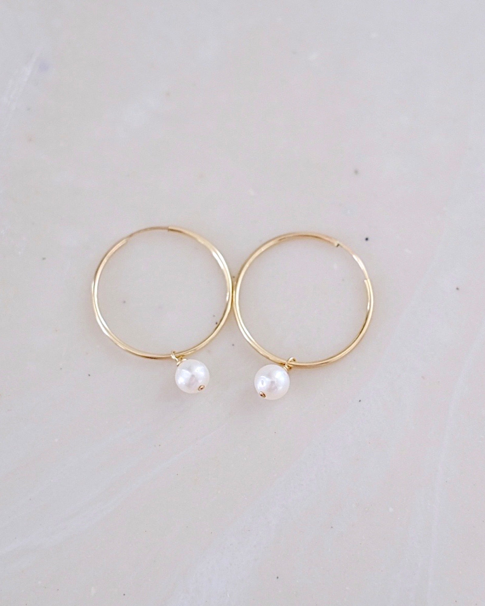 Pearl Point Hoops ERIJEWELRY