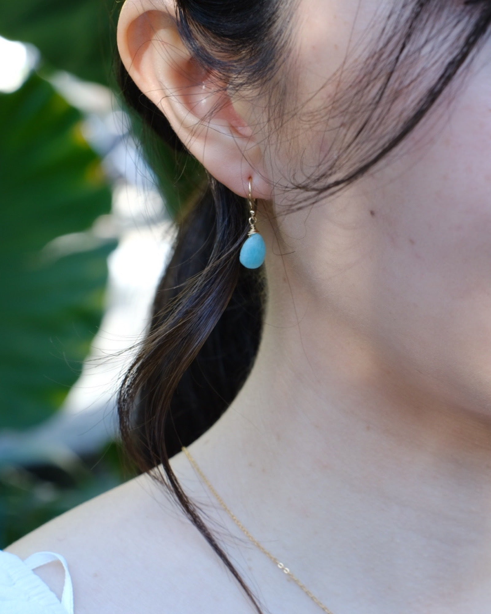 Amazonite drop earrings ERIJEWELRY