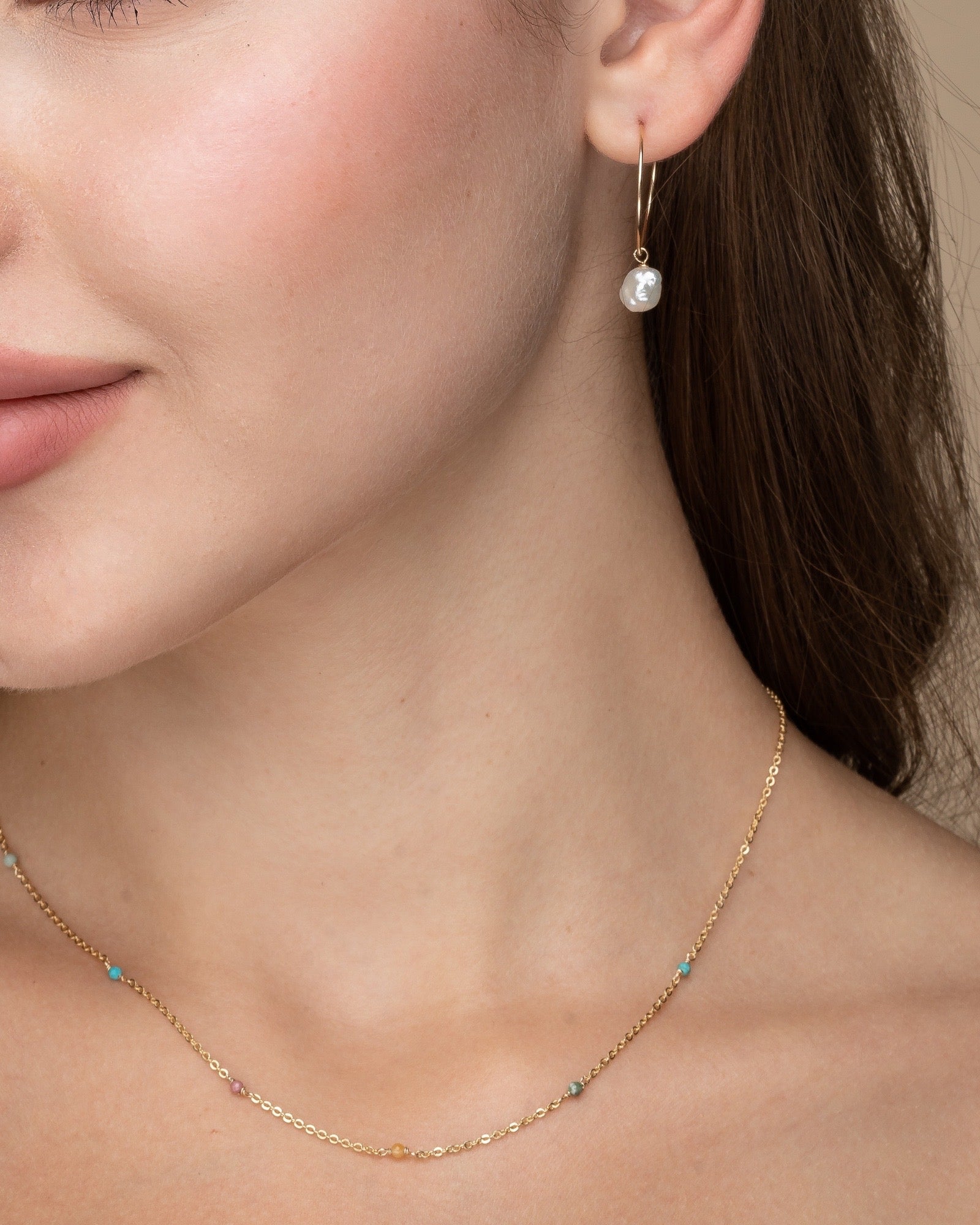 Petite Keshi Classic Hoop Earrings ERIJEWELRY
