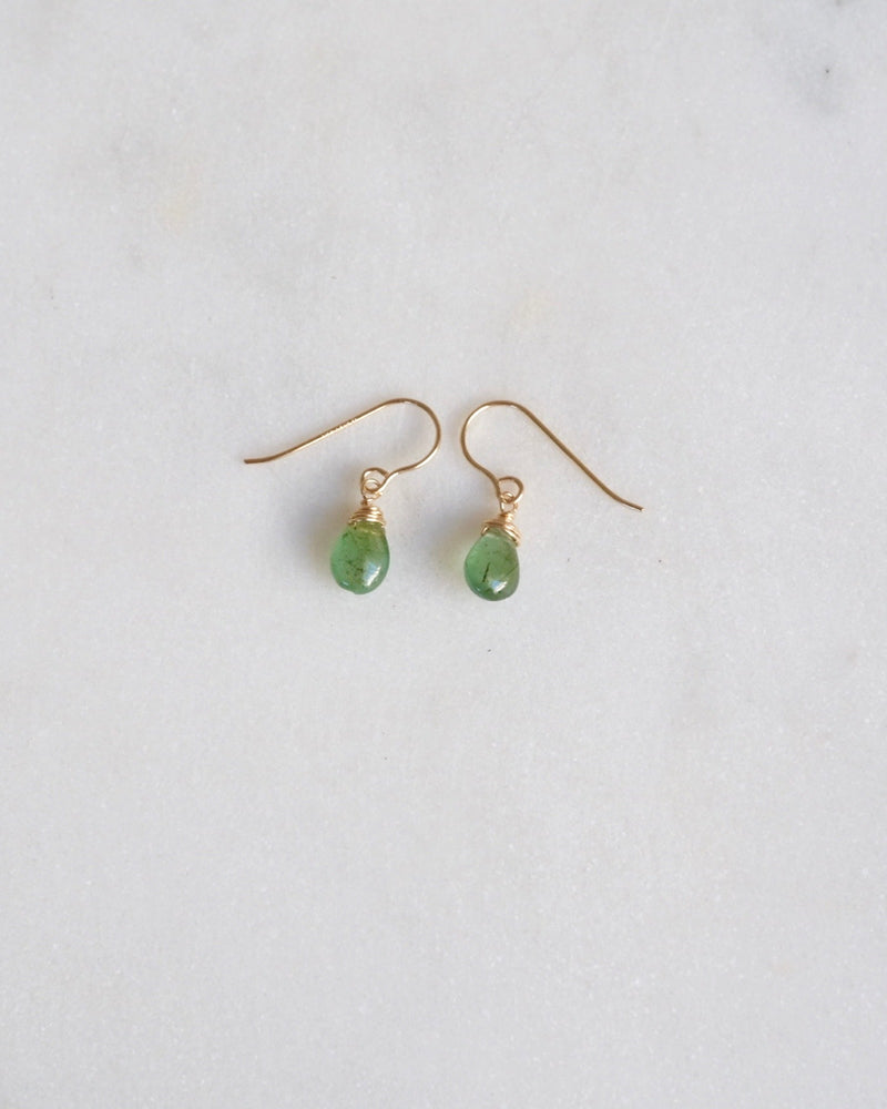 Mini emerald earrings