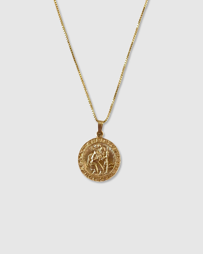 St Christopher Medallion Necklace