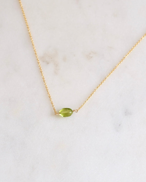 Peridot One Point Necklace