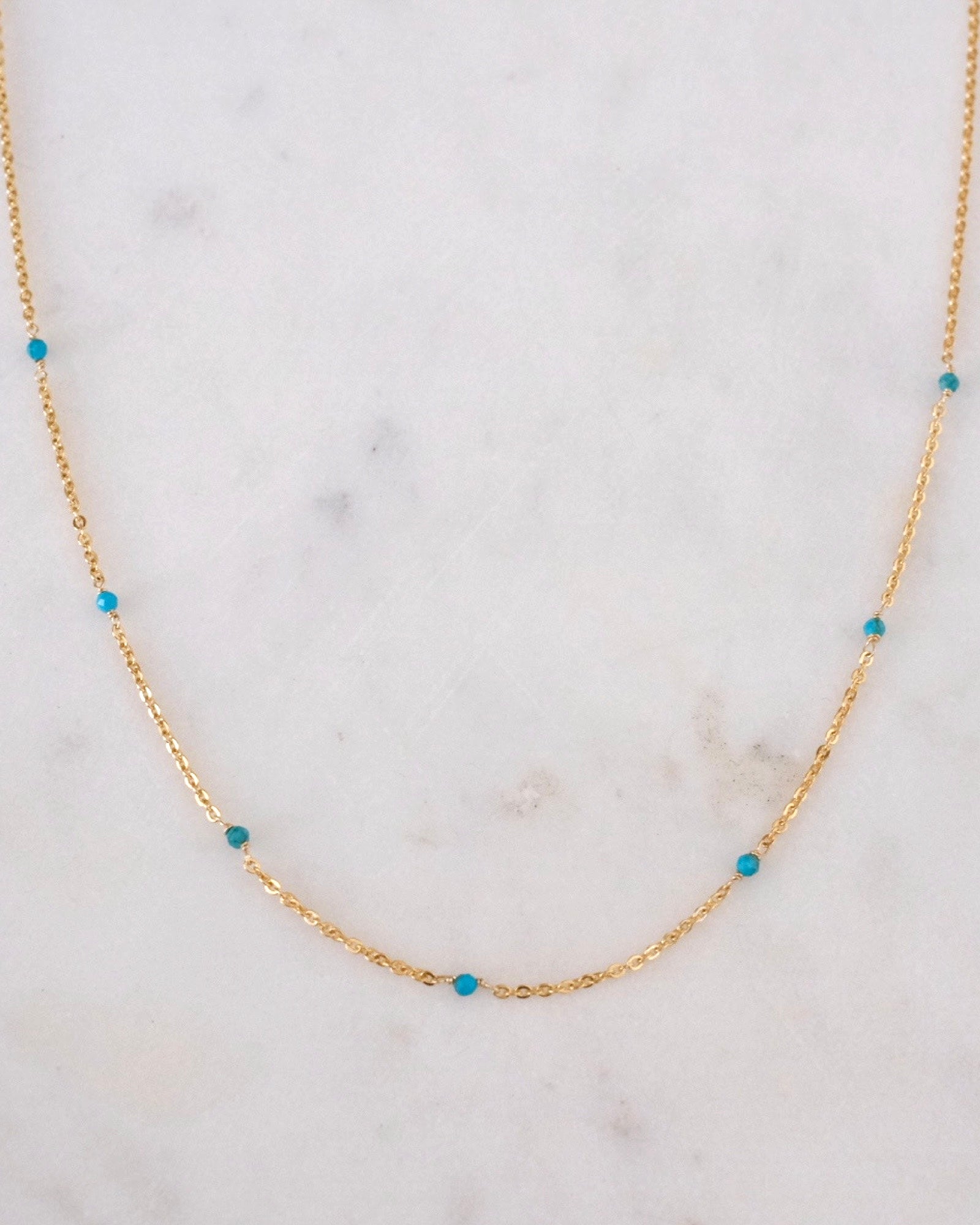 Turquoise beaded necklace ERIJEWELRY