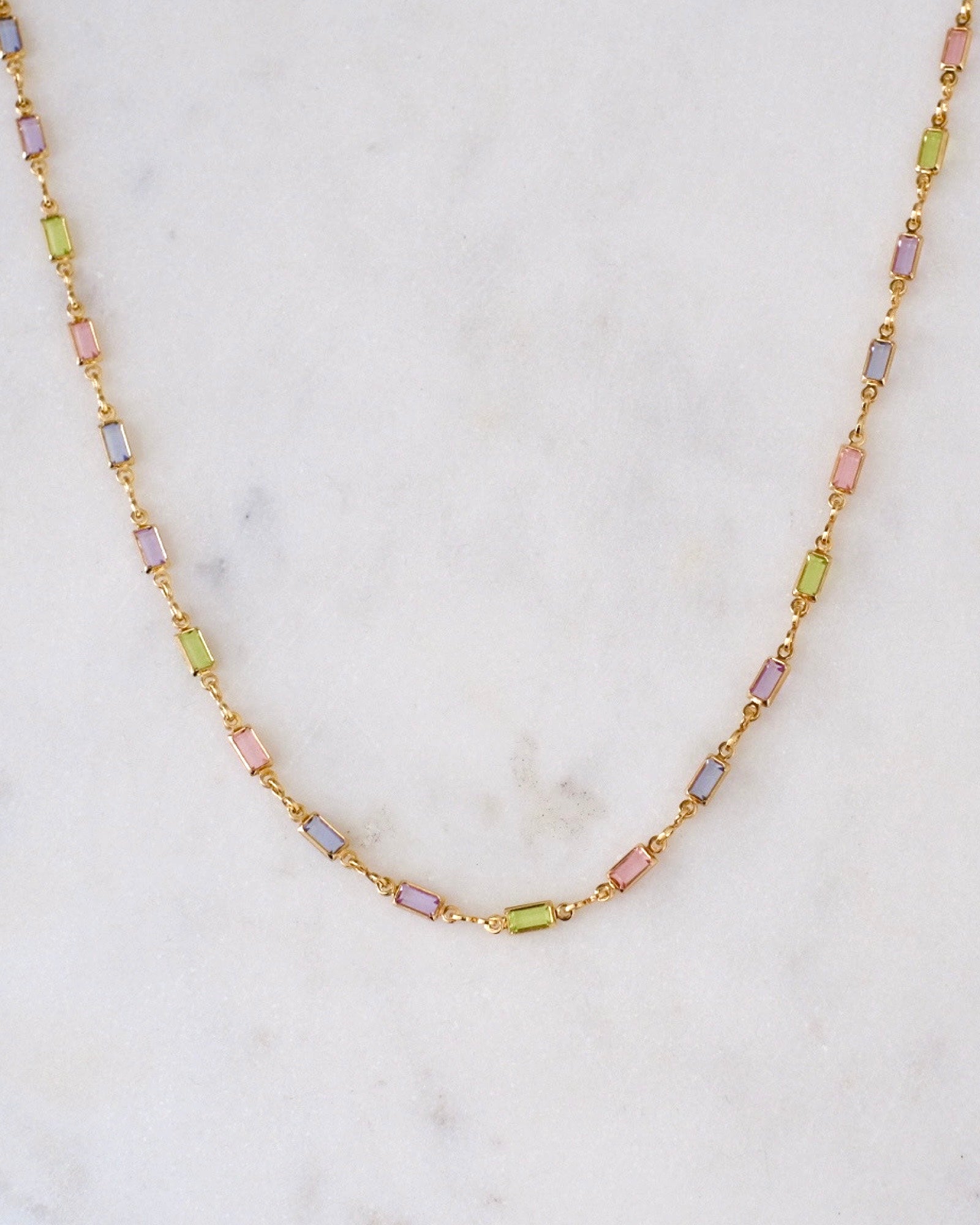 Daria Colourful Gold Necklace ERIJEWELRY