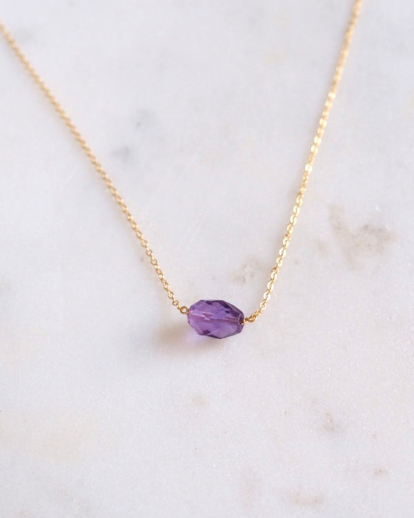 Amethyst One Point Necklace
